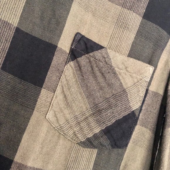 CLOTH & STONE ANTHROPOLOGIE | Green Plaid Boxy Pocket Crop Tie Back Shirt | XS - Picture 5 of 5